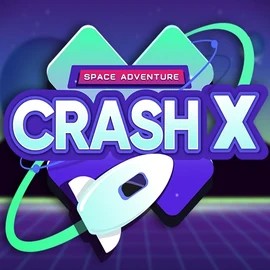 Crash X slot logo by Turbo Games at LuckyVibe CasinoCrash X