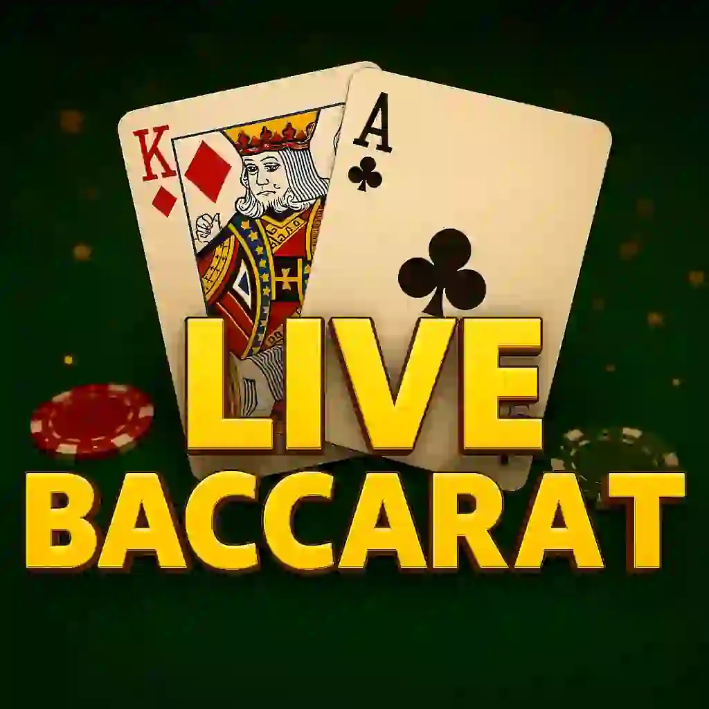 Live Baccarat logo by Pragmatic Live at LuckyVibe CasinoLive Baccarat