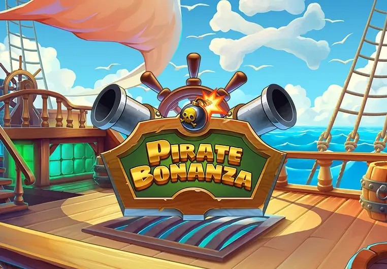 Official Slots logo: Pirate Bonanza Slot by Backseat Gaming at LuckyVibe Casino