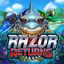 Razor Returns slot logo by Push Gaming at LuckyVibe CasinoRazor Returns